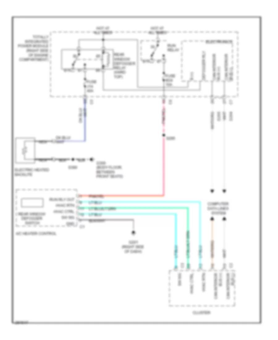 Defoggers Wiring Diagram for Jeep Wrangler Unlimited Rubicon 2009