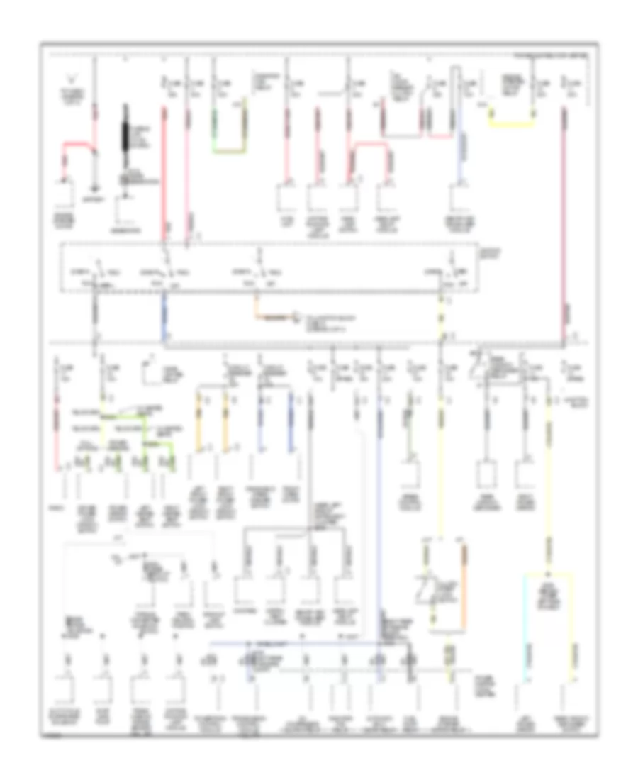 Power Distribution Wiring Diagram 1 of 3 for Jeep Cherokee Classic 1999