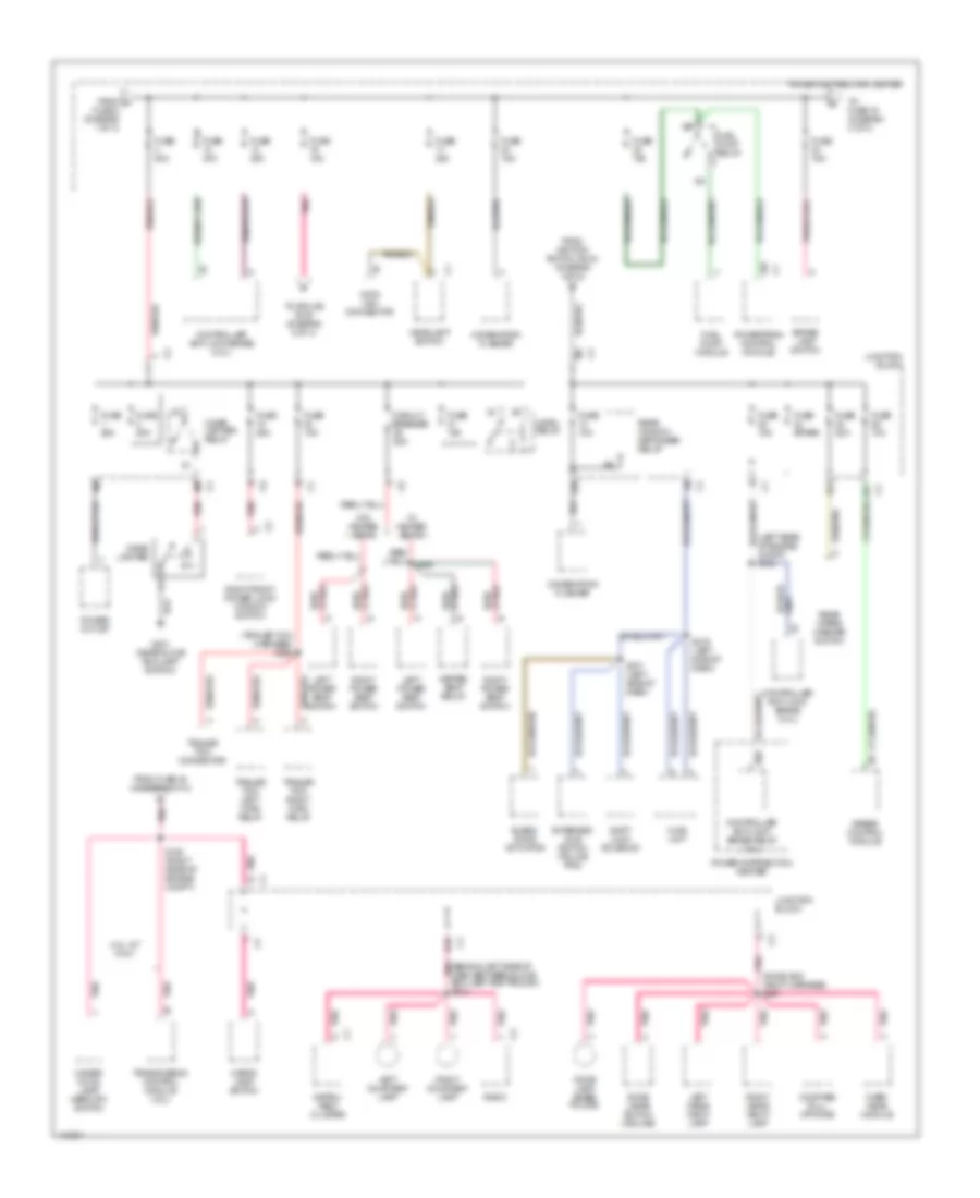 Power Distribution Wiring Diagram 2 of 3 for Jeep Cherokee Classic 1999