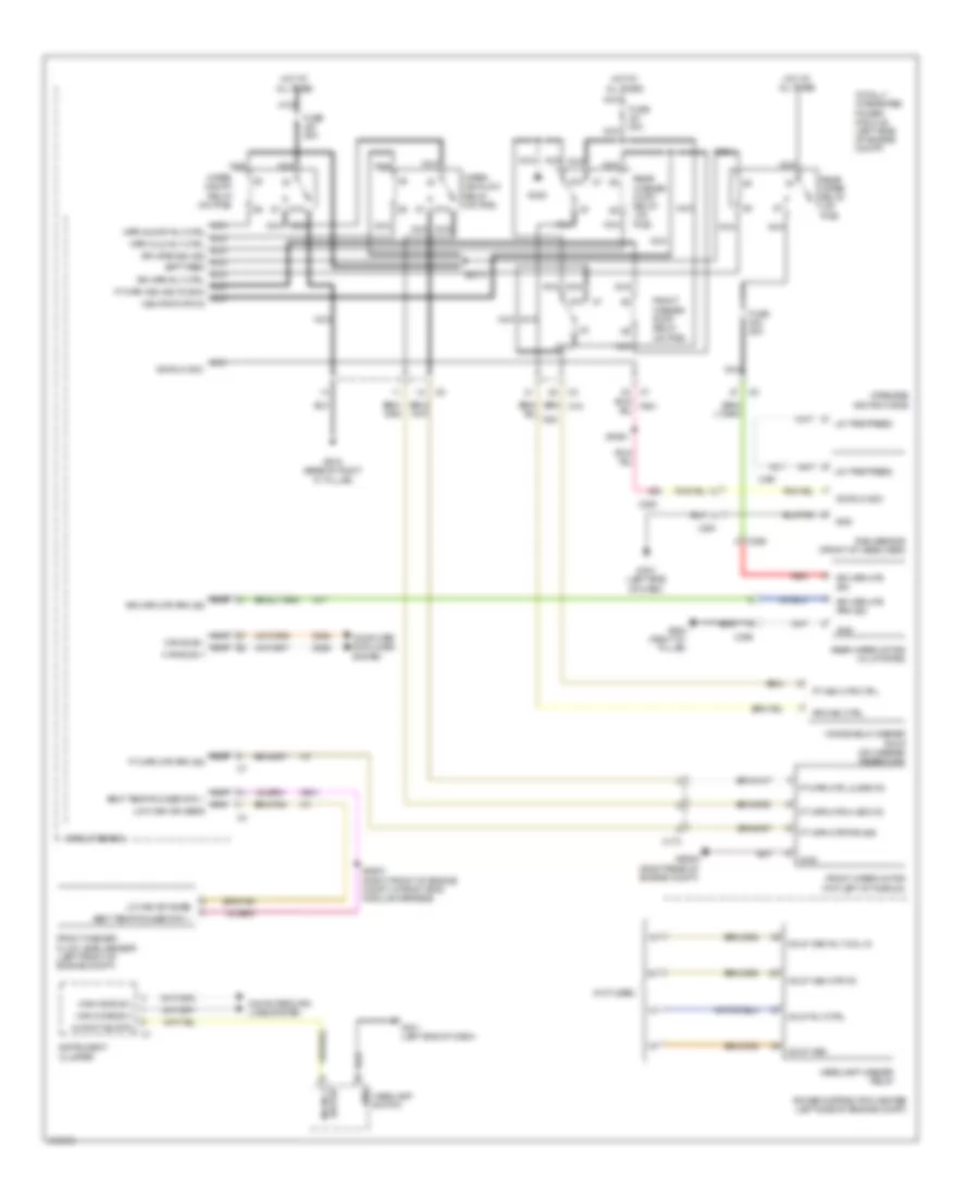Электросхема стеклоочистителя, дворников и омывателя для Jeep Grand Cherokee Limited 2012