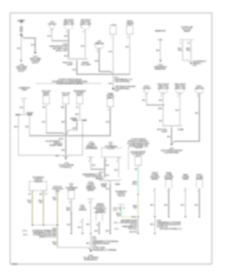 Ground Distribution Wiring Diagram 1 of 2 for Jeep Wrangler Rubicon 2003