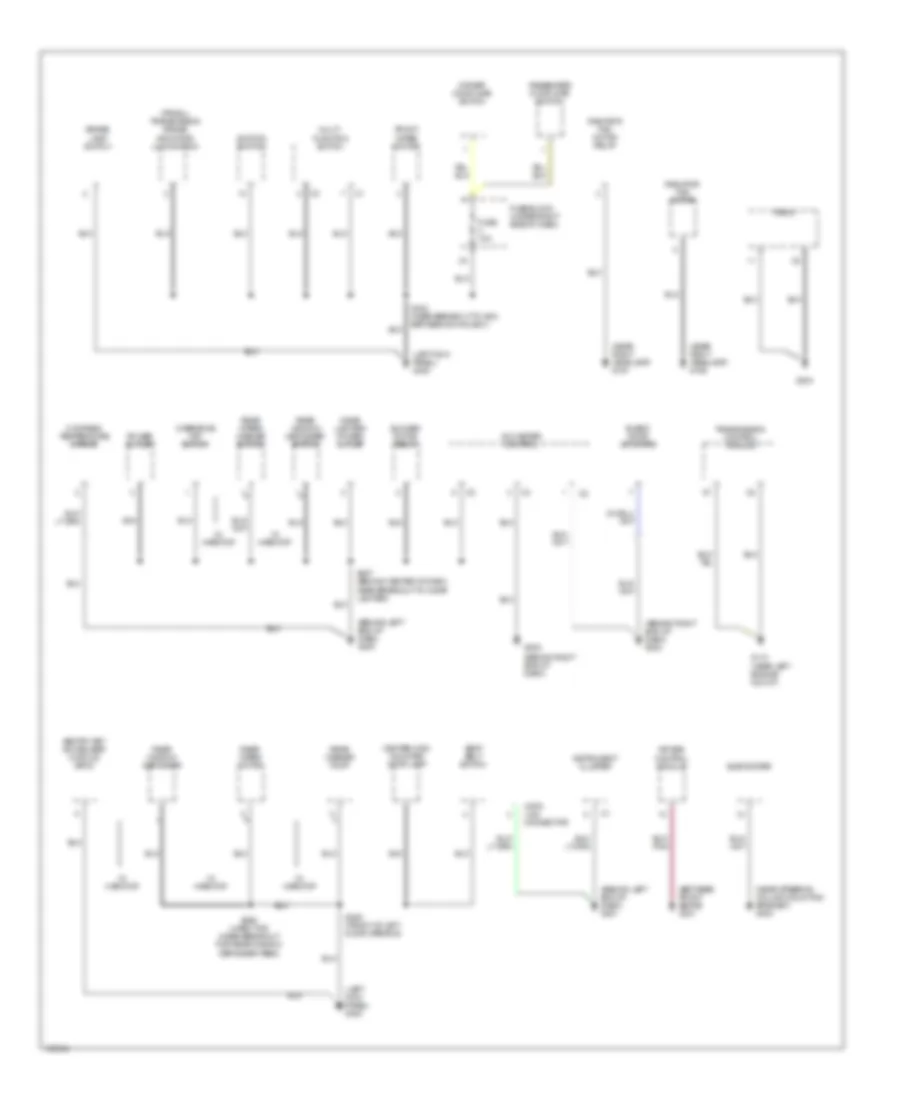 Ground Distribution Wiring Diagram (2 of 2) for Jeep Wrangler Rubicon 2003