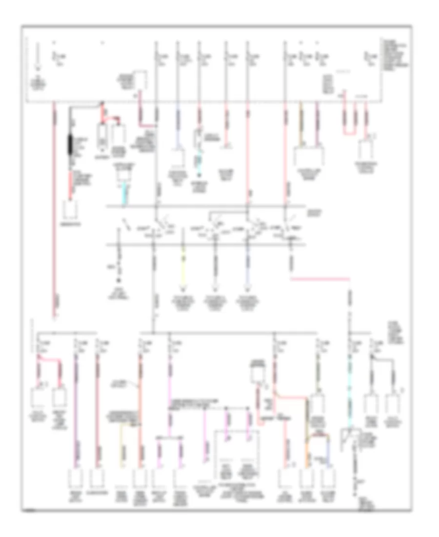 Power Distribution Wiring Diagram 1 of 2 for Jeep Wrangler Rubicon 2003
