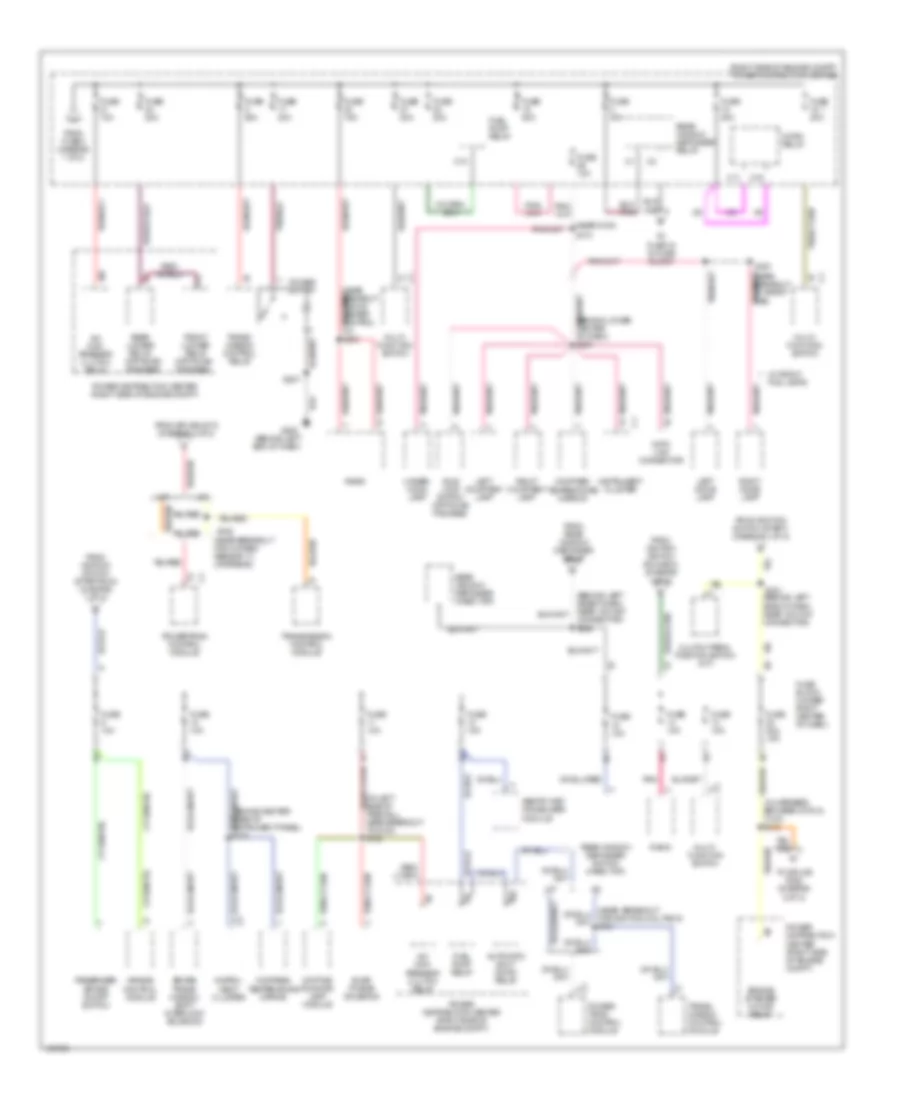 Power Distribution Wiring Diagram 2 of 2 for Jeep Wrangler Rubicon 2003