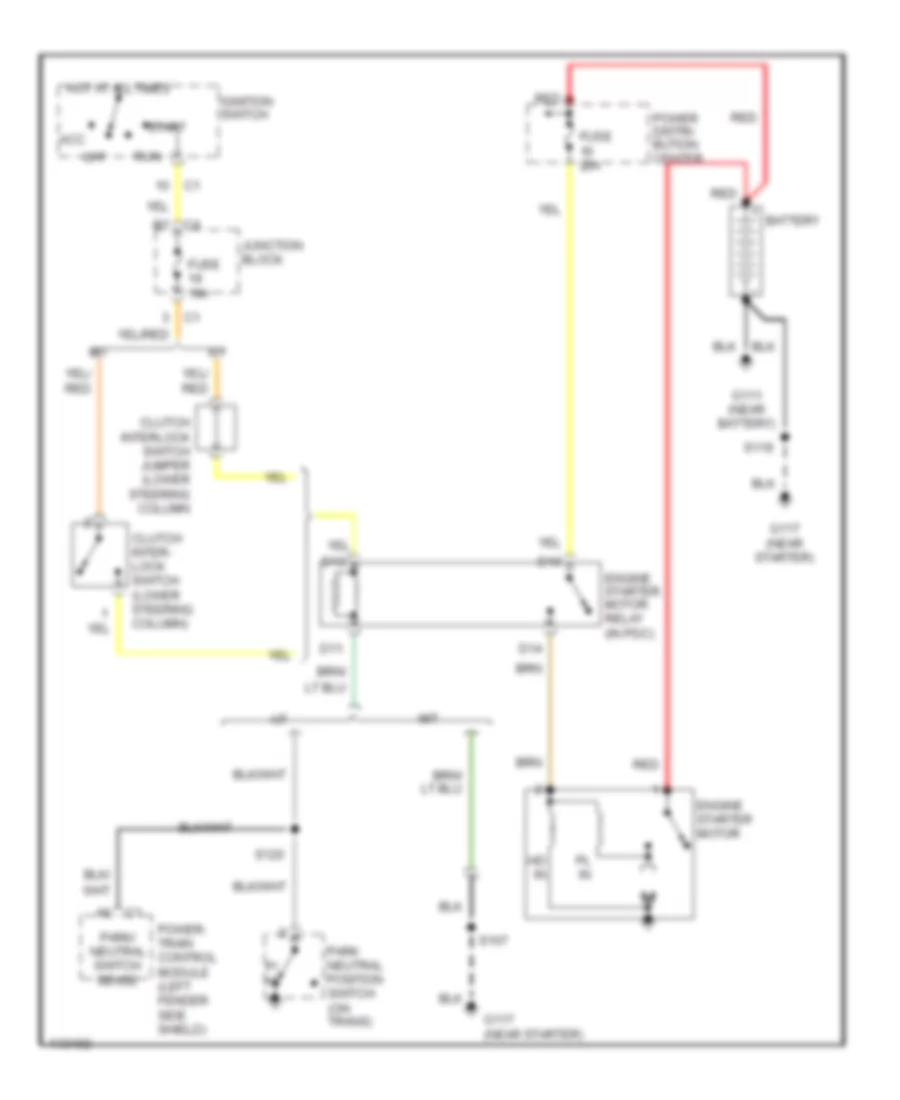 2 5L Starting Wiring Diagram for Jeep Cherokee SE 1999