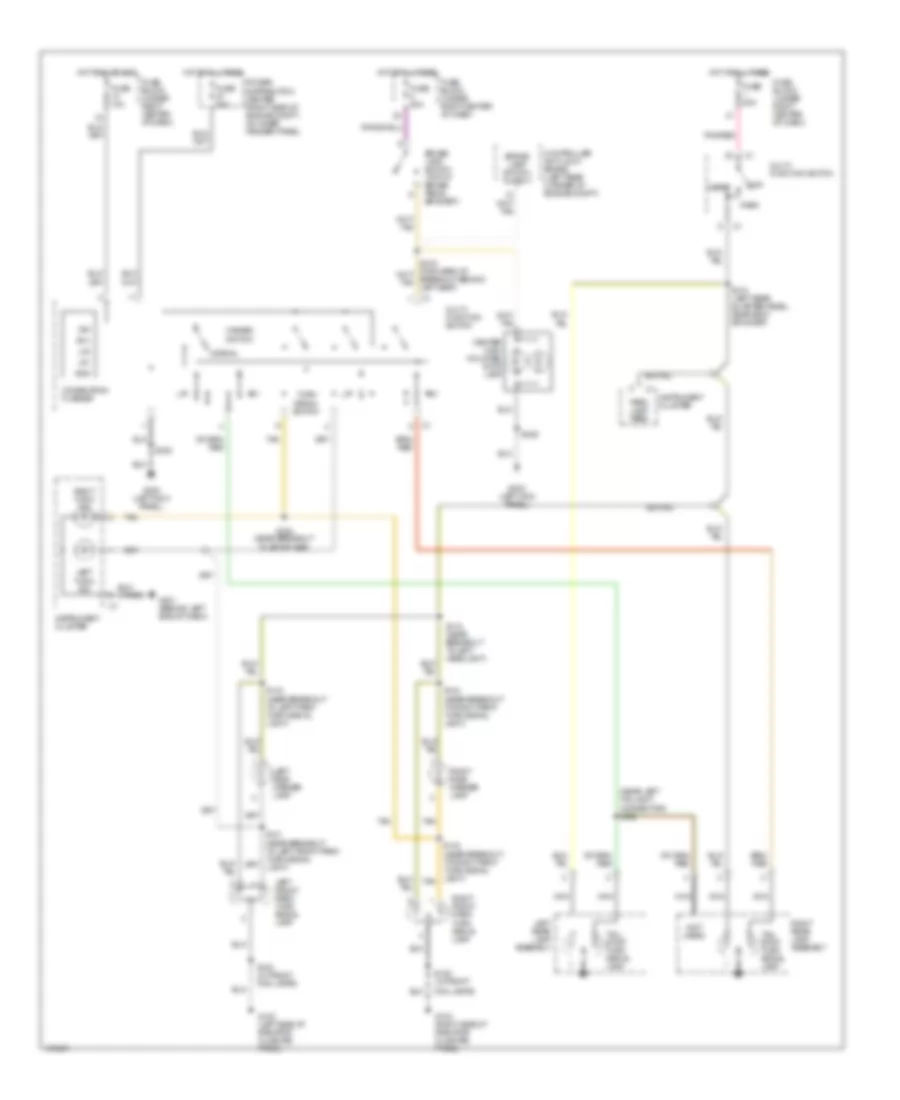 Exterior Lamps Wiring Diagram for Jeep Wrangler SE 2003