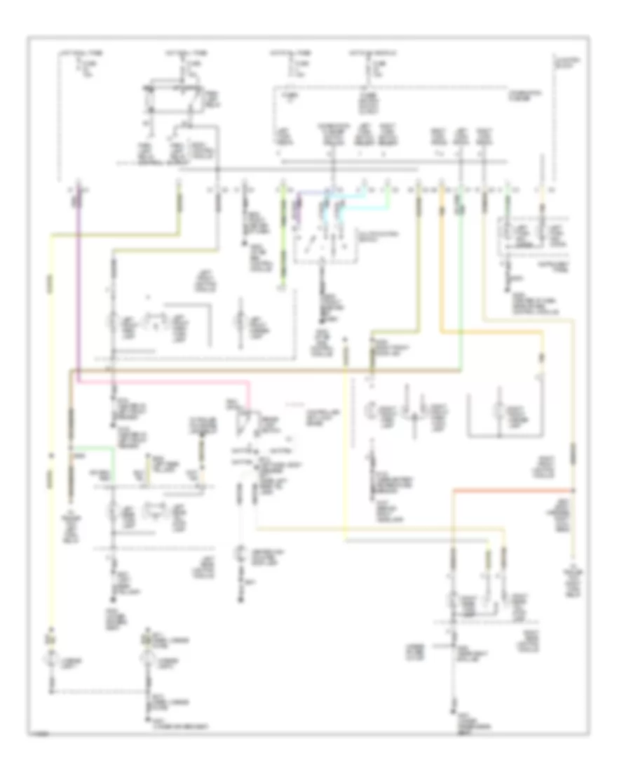Exterior Lamps  Trailer connector Wiring Diagram for Jeep Grand Cherokee Laredo 1999