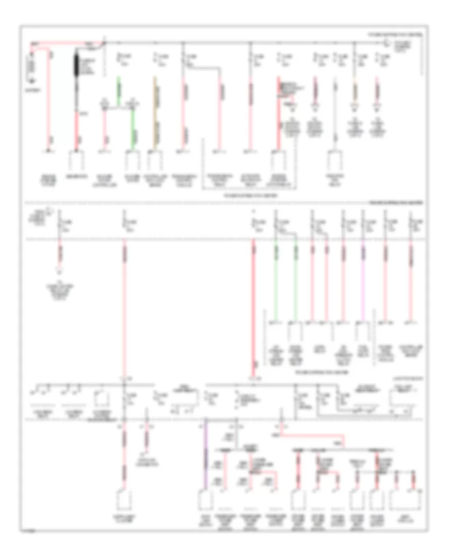 Power Distribution Wiring Diagram 1 of 3 for Jeep Grand Cherokee Laredo 1999