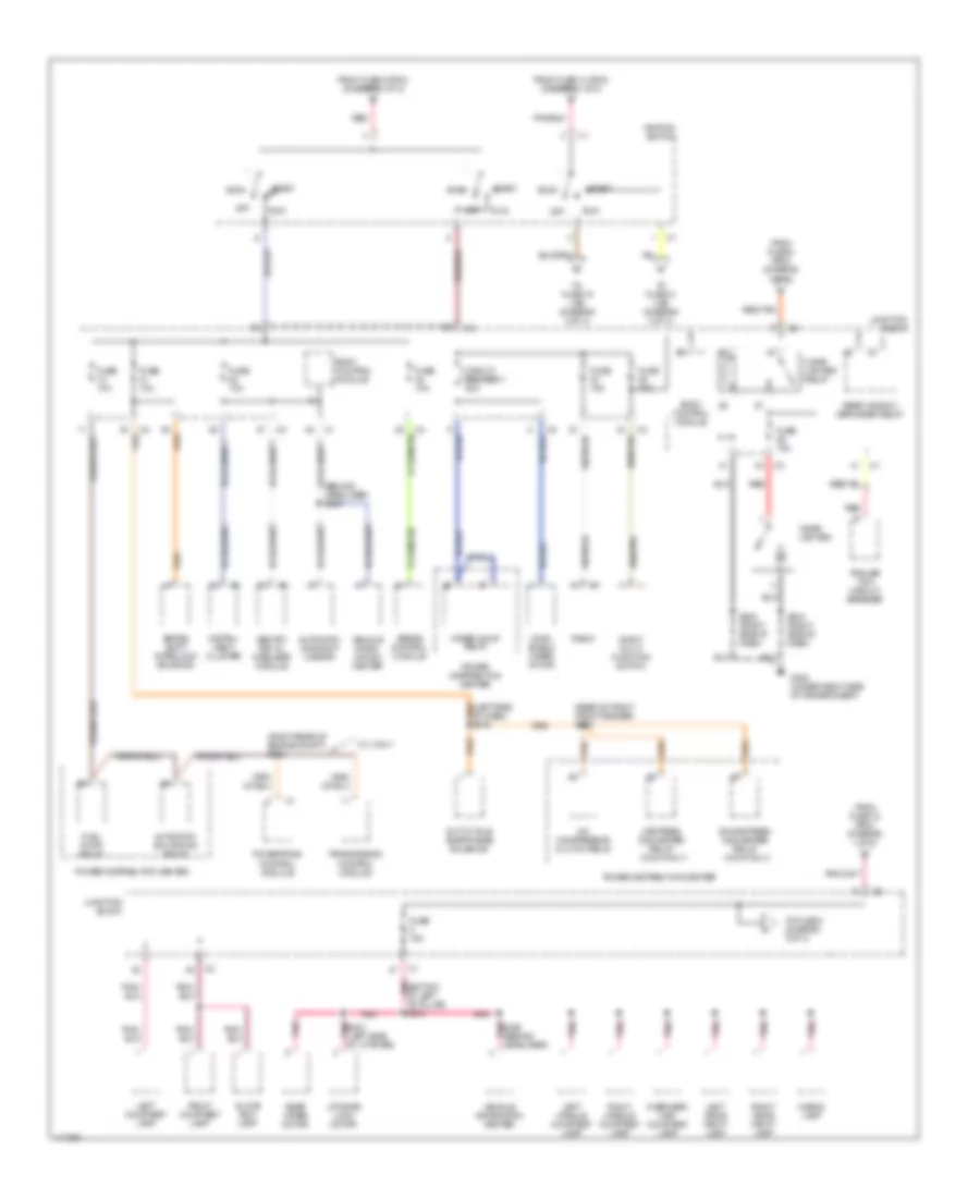 Power Distribution Wiring Diagram (2 of 3) for Jeep Grand Cherokee Laredo 1999