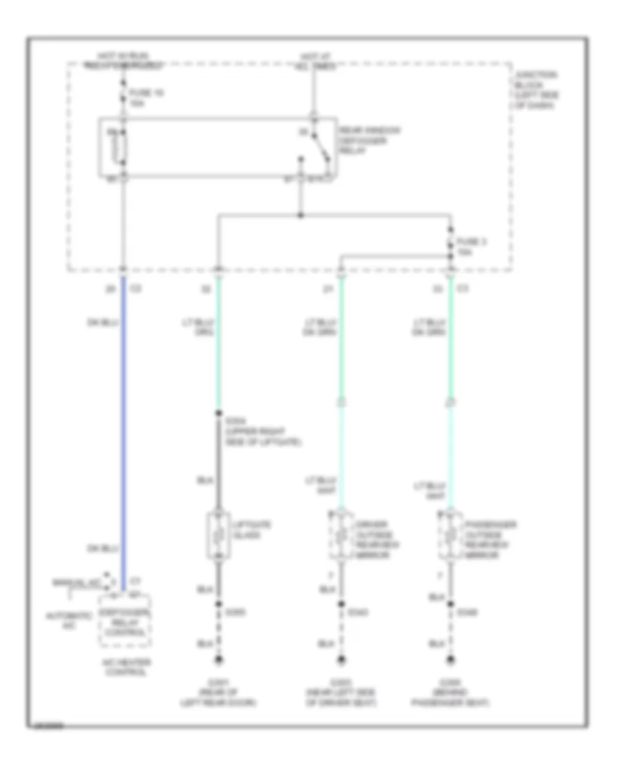 Defoggers Wiring Diagram for Jeep Grand Cherokee Limited 2007