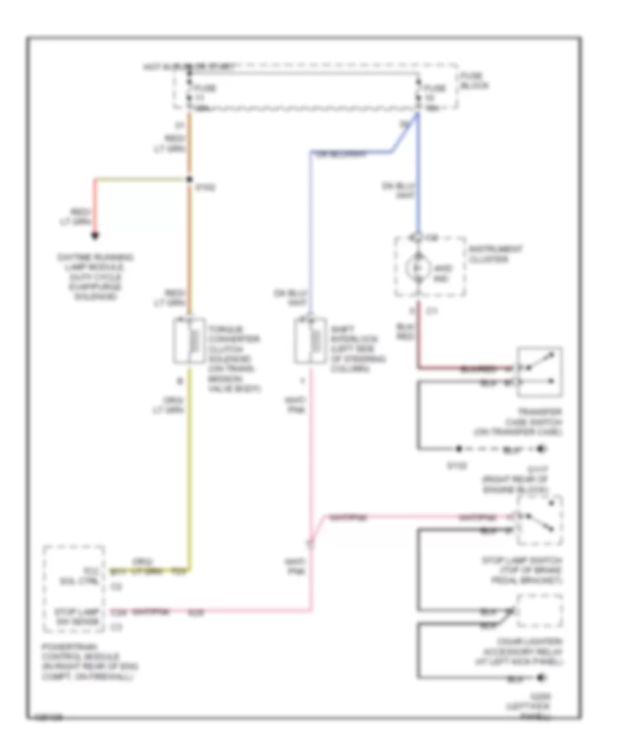 TCC Solenoid Wiring Diagram for Jeep Wrangler Sahara 1999