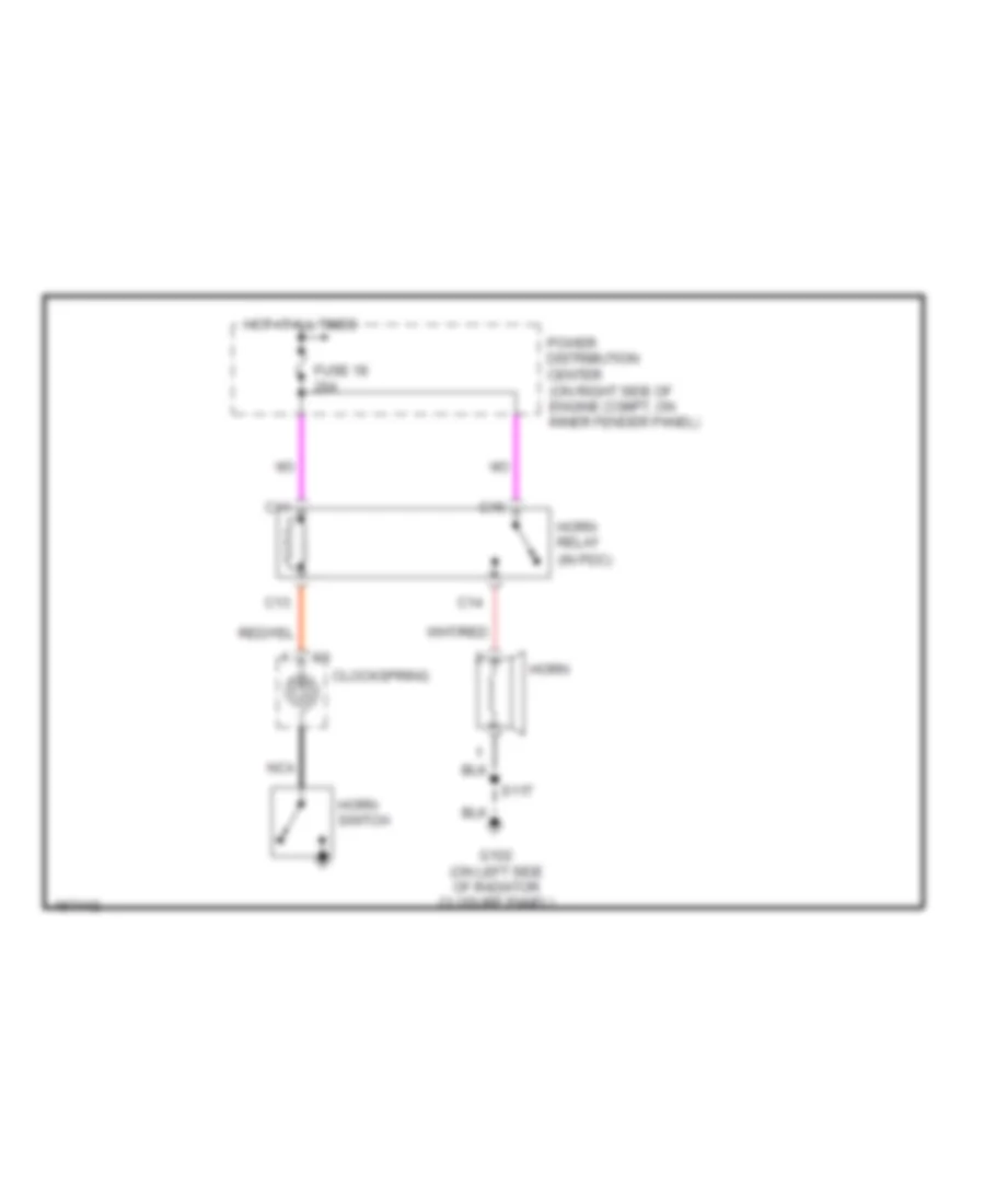 Horn Wiring Diagram for Jeep Wrangler X 2003