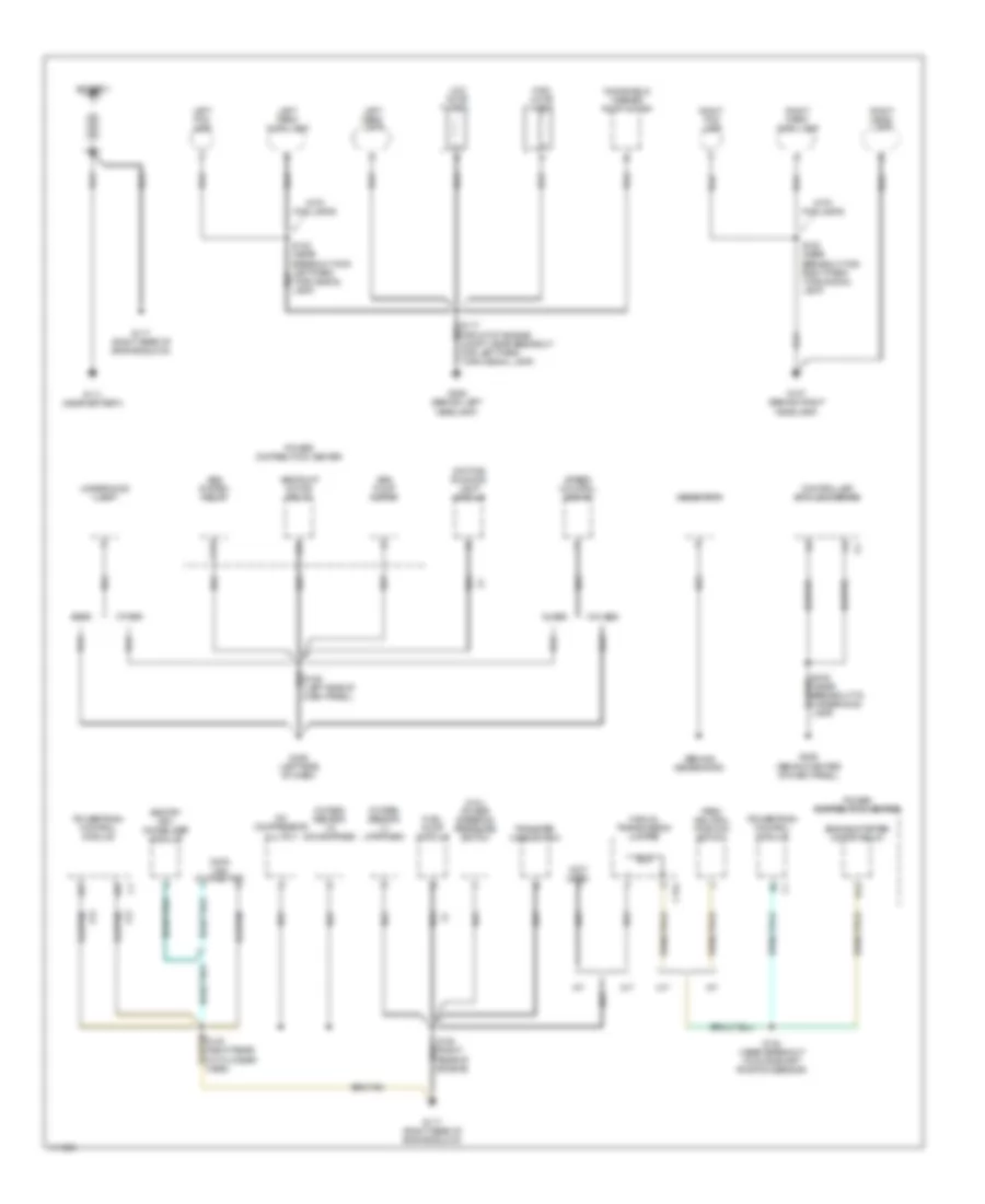 Ground Distribution Wiring Diagram 1 of 2 for Jeep Wrangler SE 1999