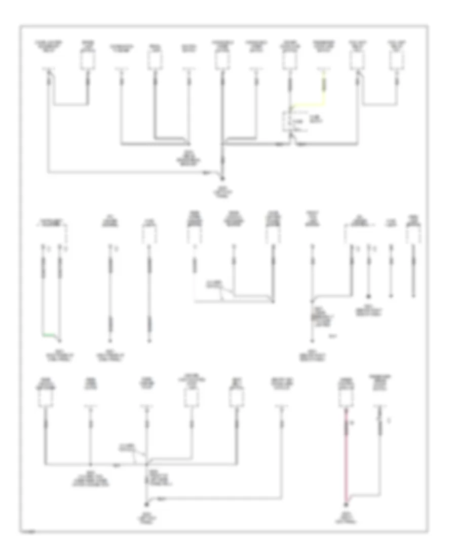 Ground Distribution Wiring Diagram 2 of 2 for Jeep Wrangler SE 1999