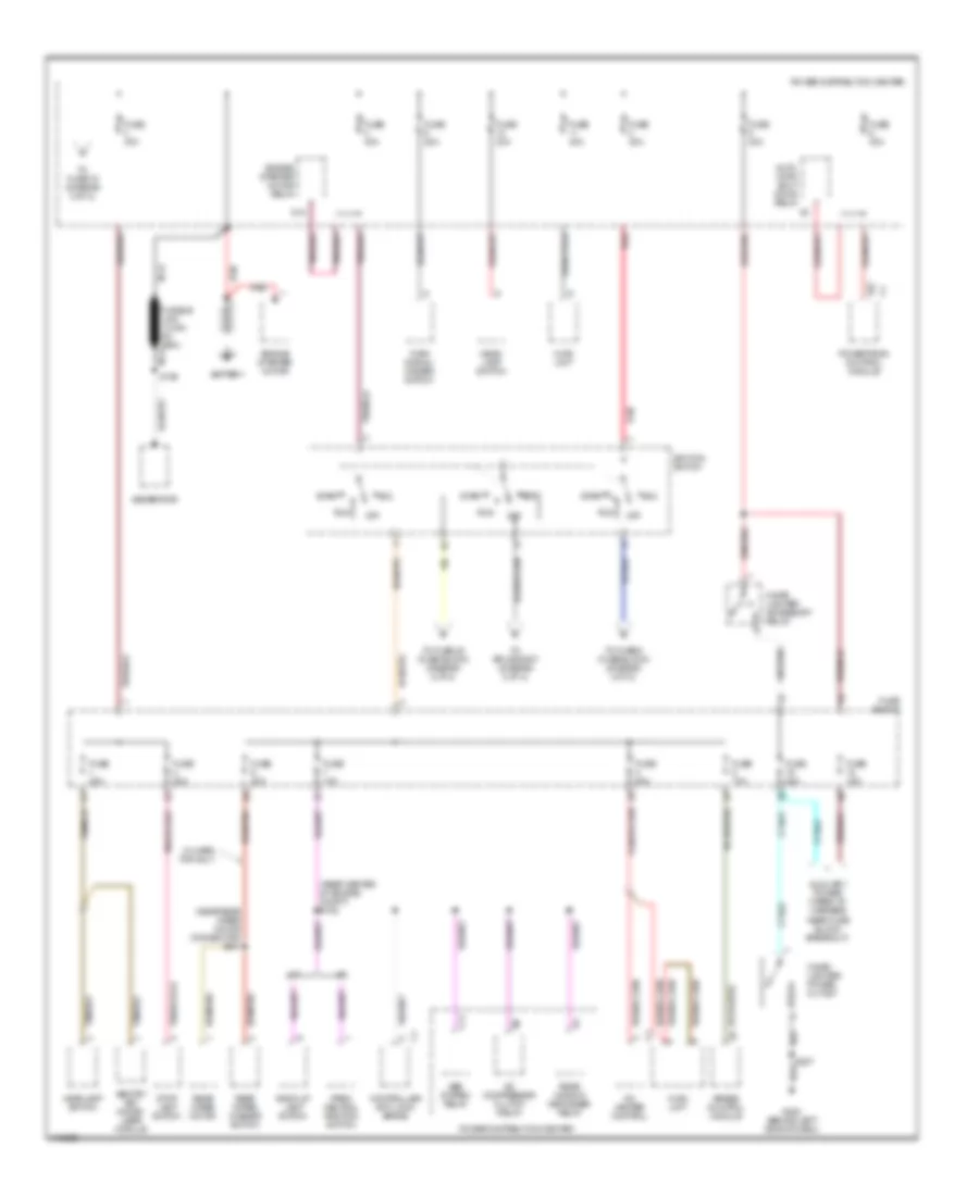 Power Distribution Wiring Diagram 1 of 2 for Jeep Wrangler SE 1999