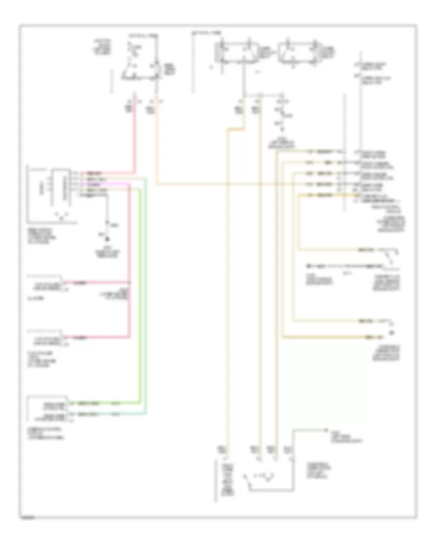 Передняя сторона и Электросхема заднего стеклоочистителя дворника и омывателя для Jeep Grand Cherokee SRT-8 2007