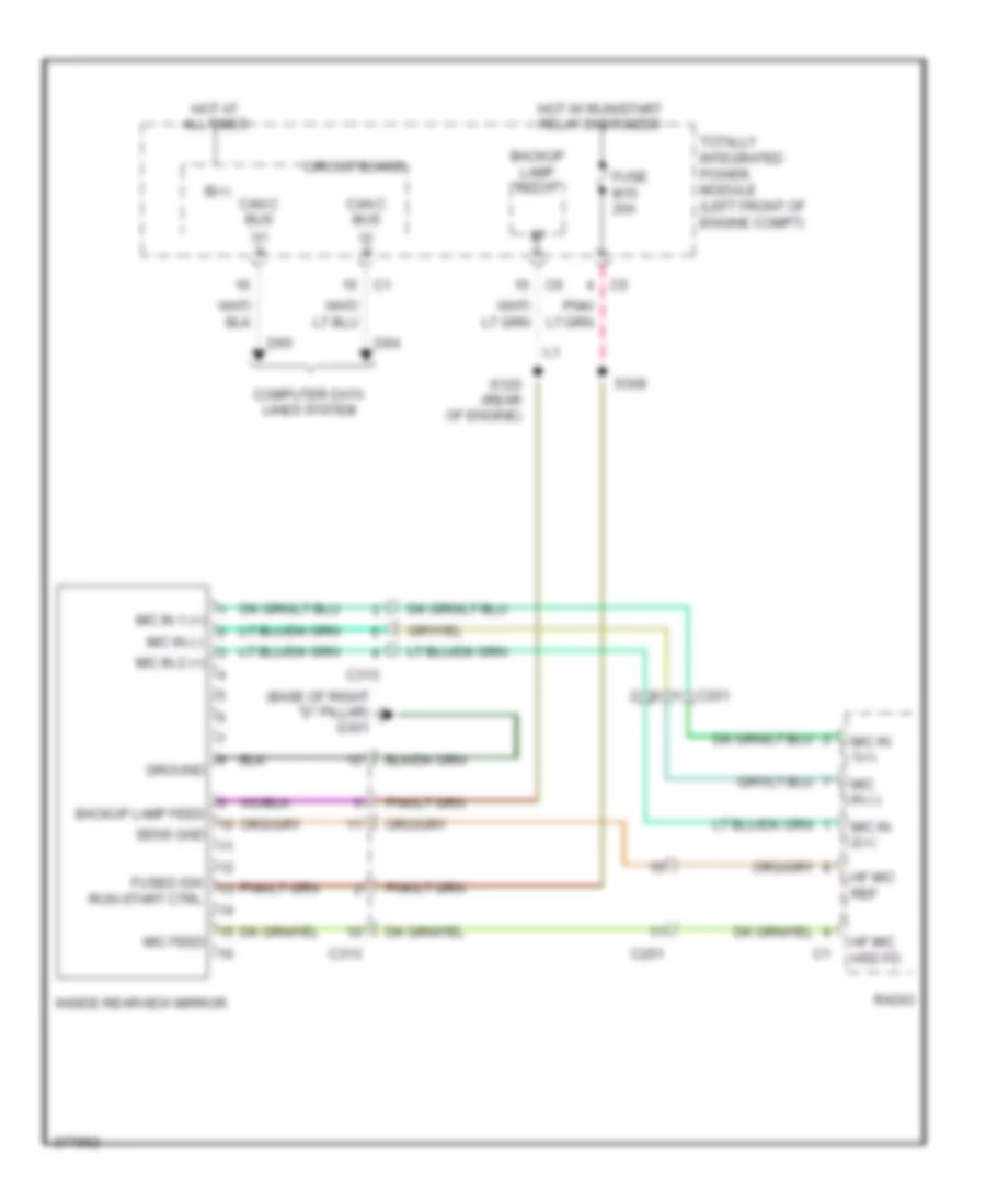 Automatic Day Night Mirror Wiring Diagram with Hands Free for Jeep Liberty Limited Jet 2012