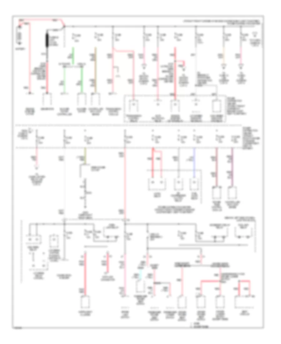 Power Distribution Wiring Diagram 1 of 3 for Jeep Grand Cherokee Freedom 2004