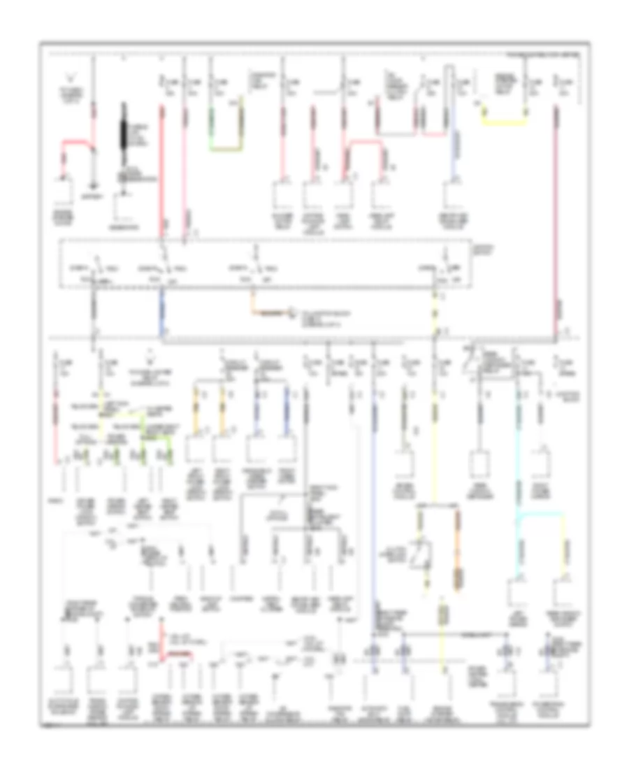Power Distribution Wiring Diagram 1 of 3 for Jeep Cherokee Classic 2000