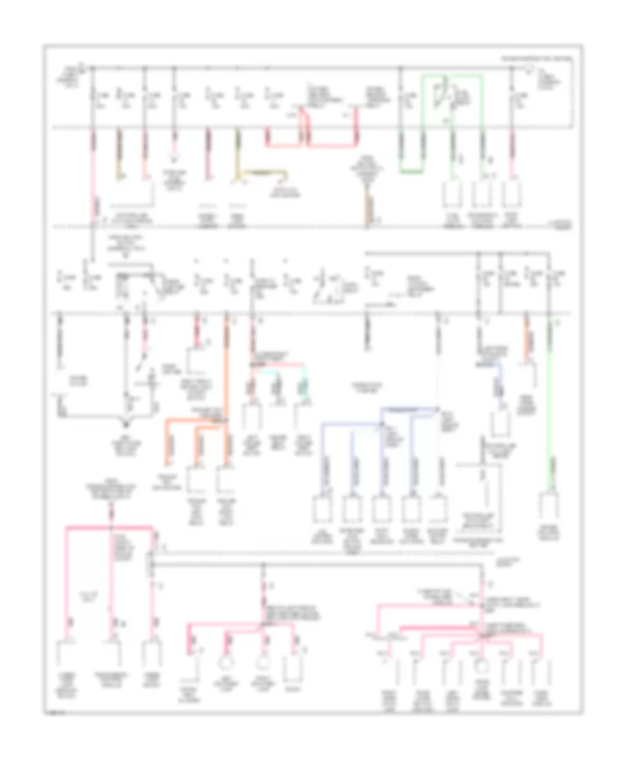 Power Distribution Wiring Diagram 2 of 3 for Jeep Cherokee Classic 2000