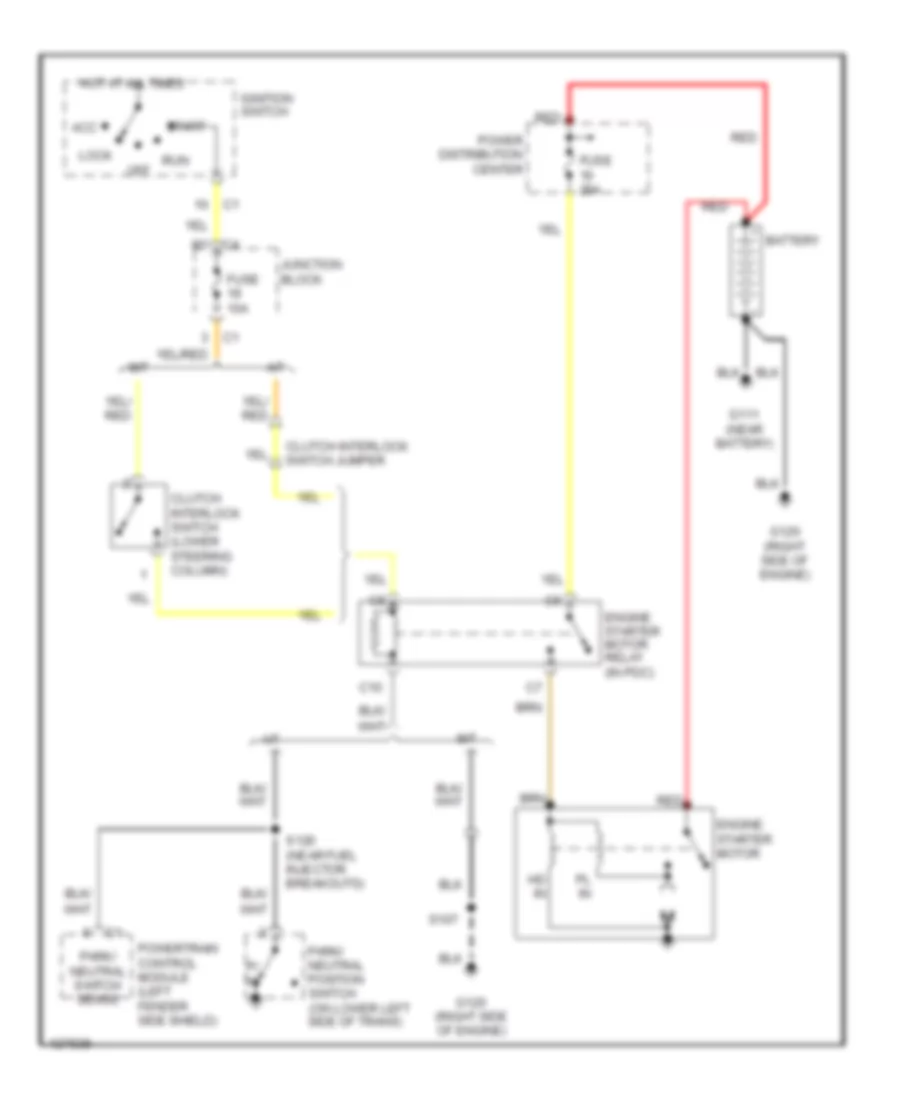 2 5L Starting Wiring Diagram for Jeep Cherokee Classic 2000