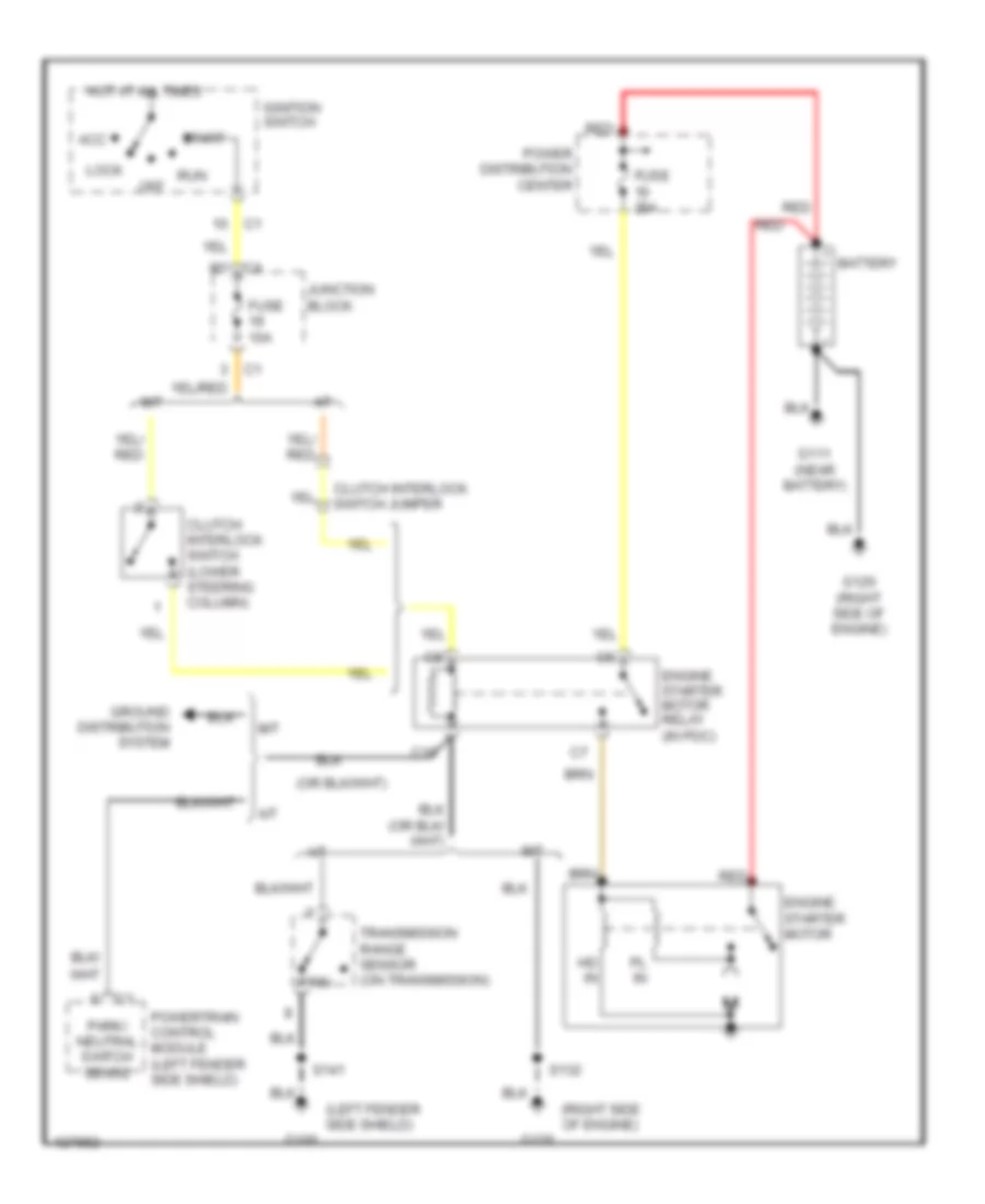 4 0L Starting Wiring Diagram for Jeep Cherokee Classic 2000