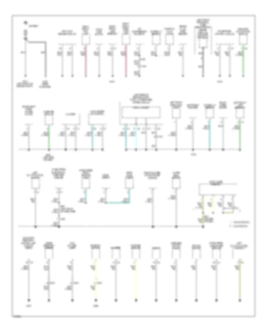 Ground Distribution Wiring Diagram 1 of 2 for Jeep Compass Limited 2010