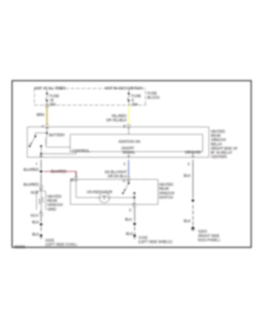 Defogger Wiring Diagram for Jeep Cherokee 1992
