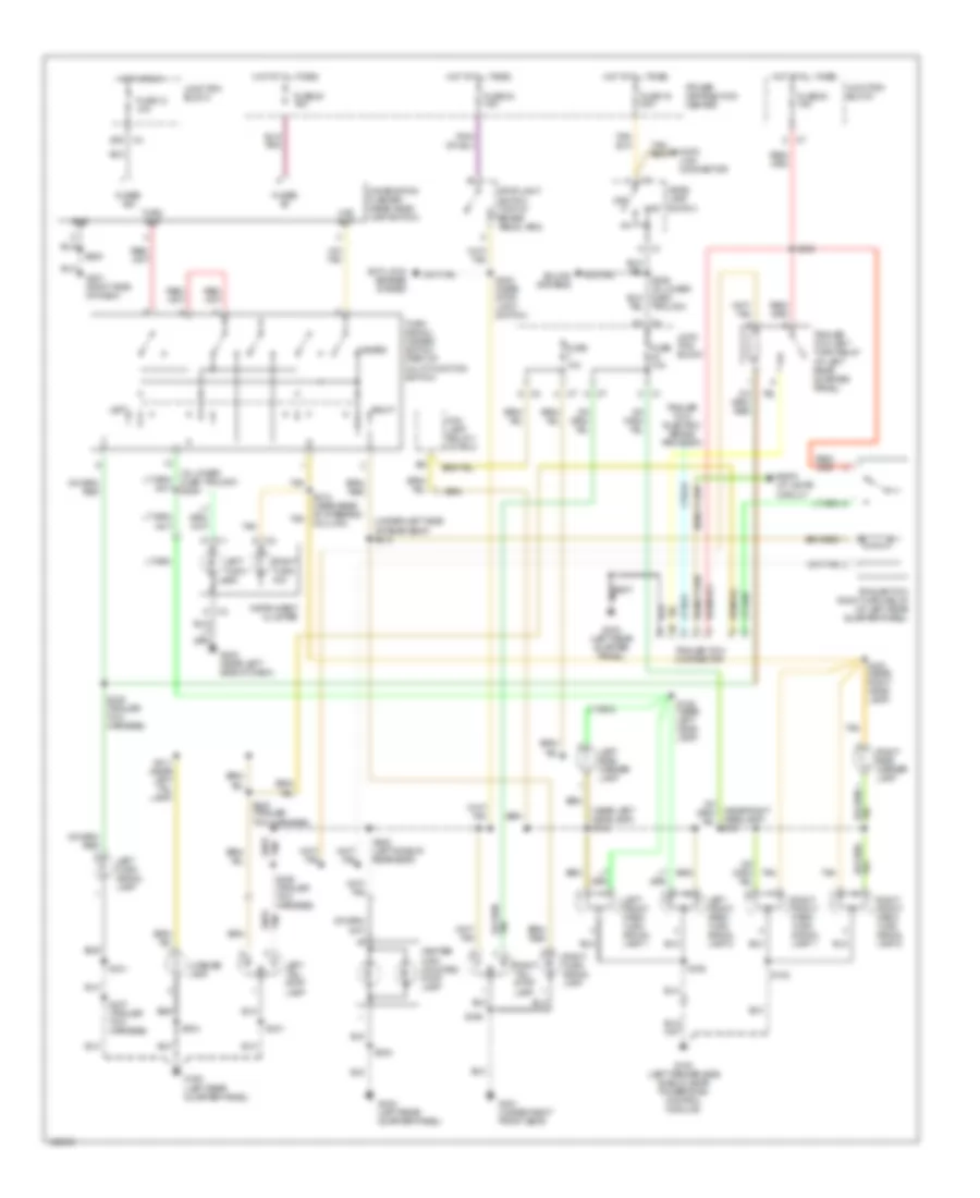 Exterior Lamps  Trailer connector Wiring Diagram for Jeep Cherokee SE 2000