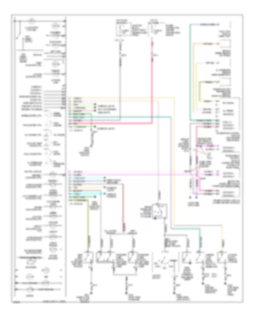 Instrument Cluster Wiring Diagram for Jeep Cherokee SE 2000