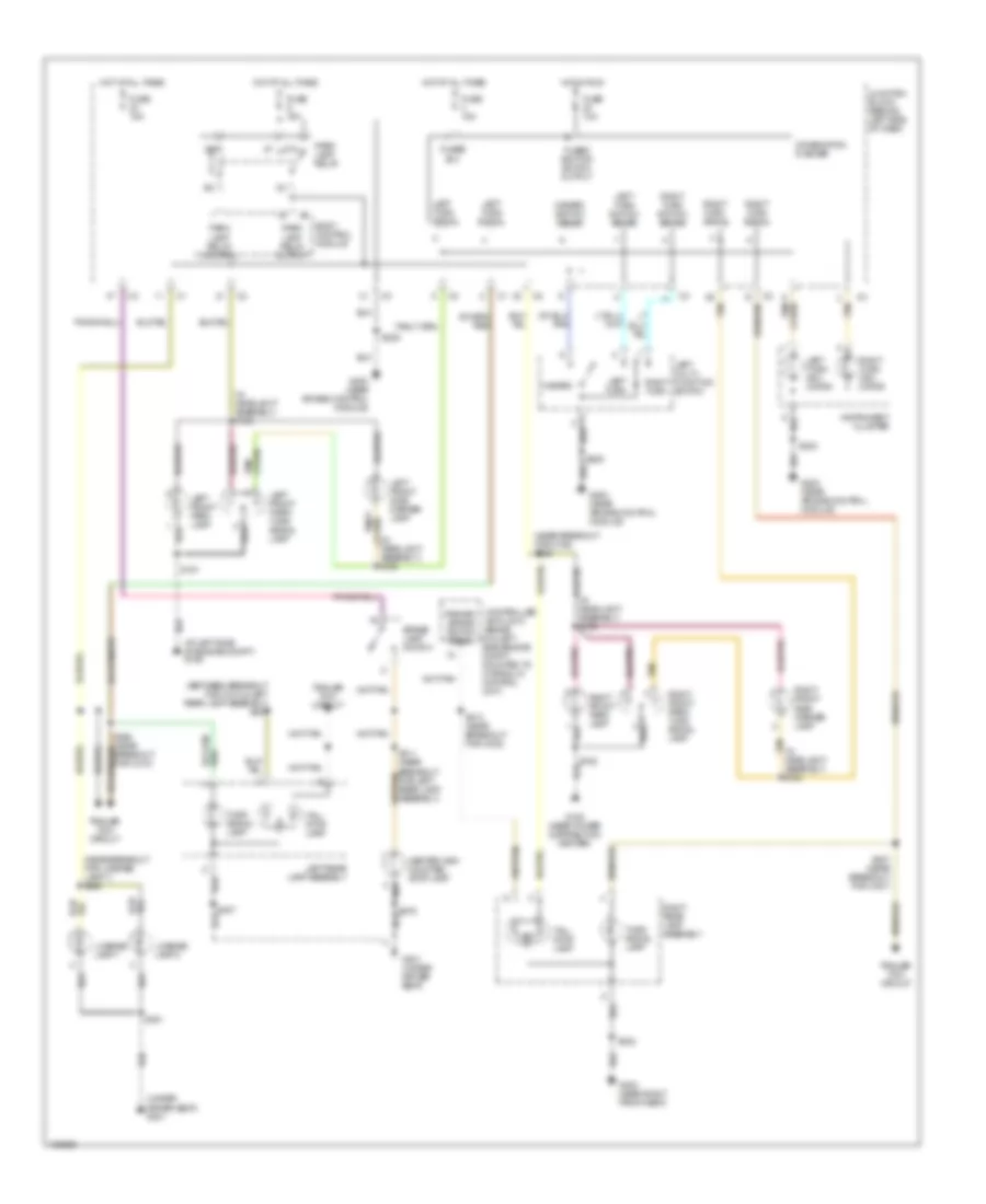 Exterior Lamps Wiring Diagram for Jeep Grand Cherokee Limited 2004