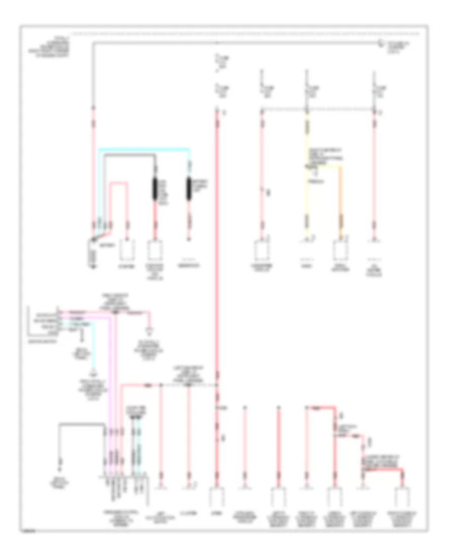 Power Distribution Wiring Diagram 1 of 4 for Jeep Wrangler Unlimited Sahara 2014