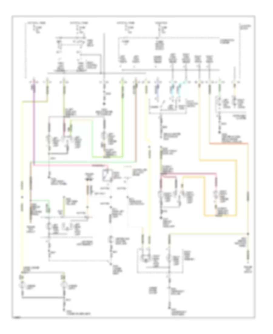 Exterior Lamps Wiring Diagram for Jeep Grand Cherokee Laredo 2000