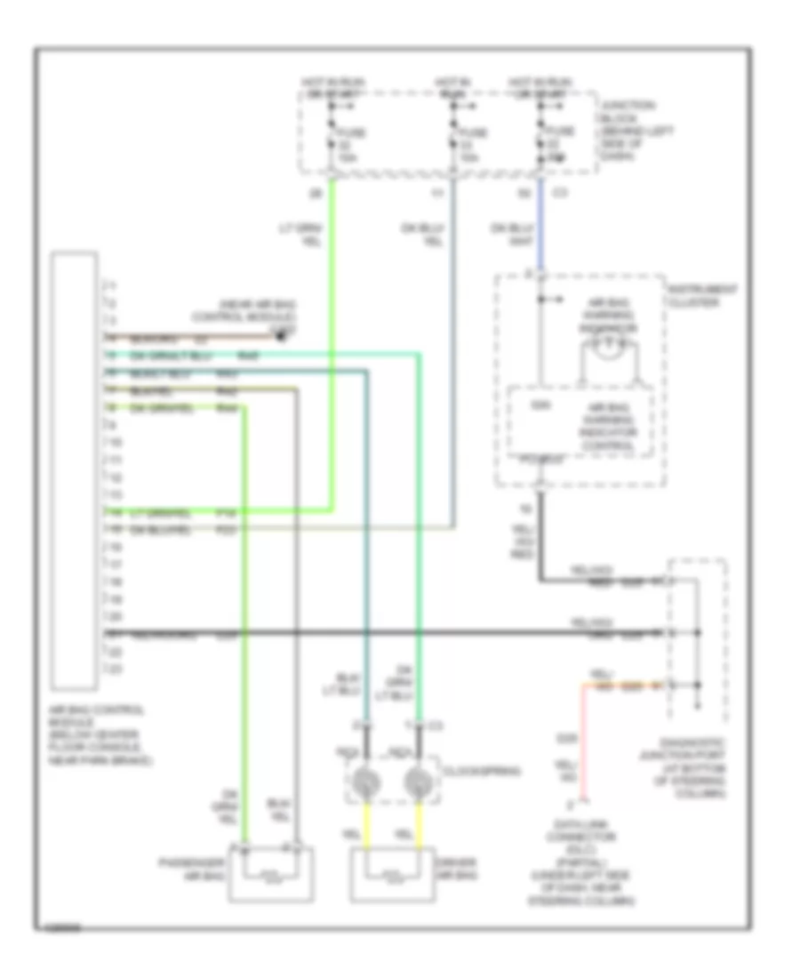 Supplemental Restraint Wiring Diagram for Jeep Grand Cherokee Laredo 2000
