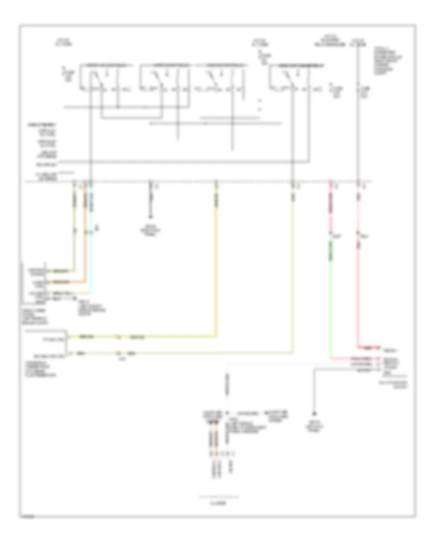 Электросхема передних стеклоочистителей дворников и омывателя лобового стекла для Jeep Wrangler Unlimited Sport 2014