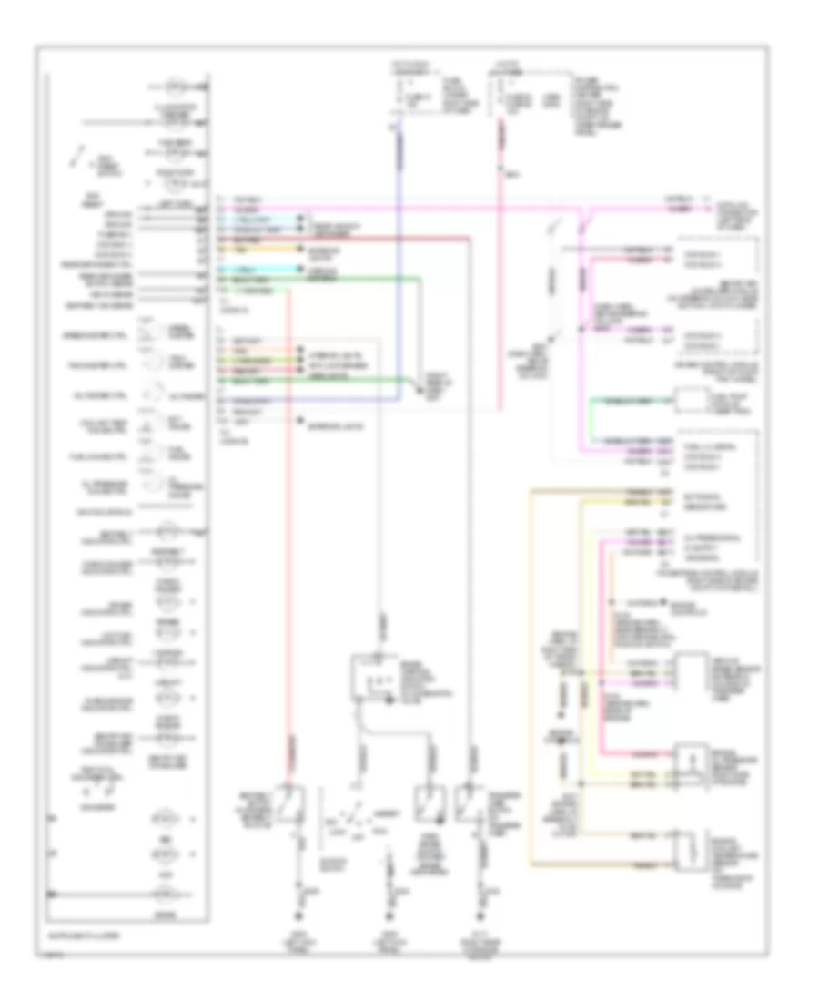Instrument Cluster Wiring Diagram for Jeep Wrangler Sahara 2000