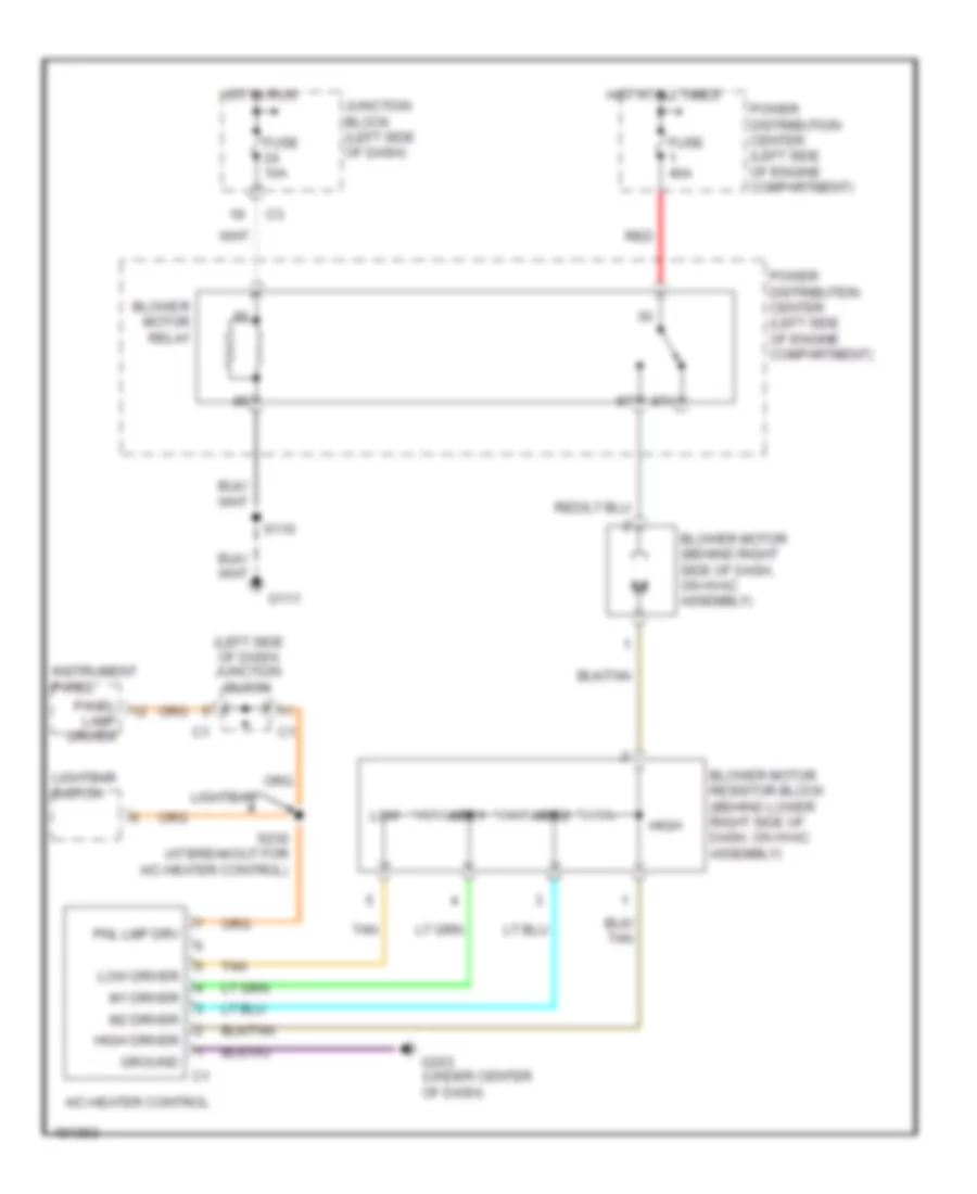 Heater Wiring Diagram for Jeep Liberty Limited 2004