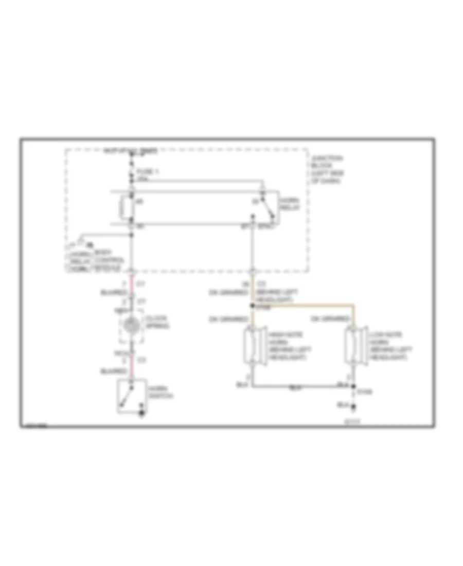 Horn Wiring Diagram for Jeep Liberty Limited 2004
