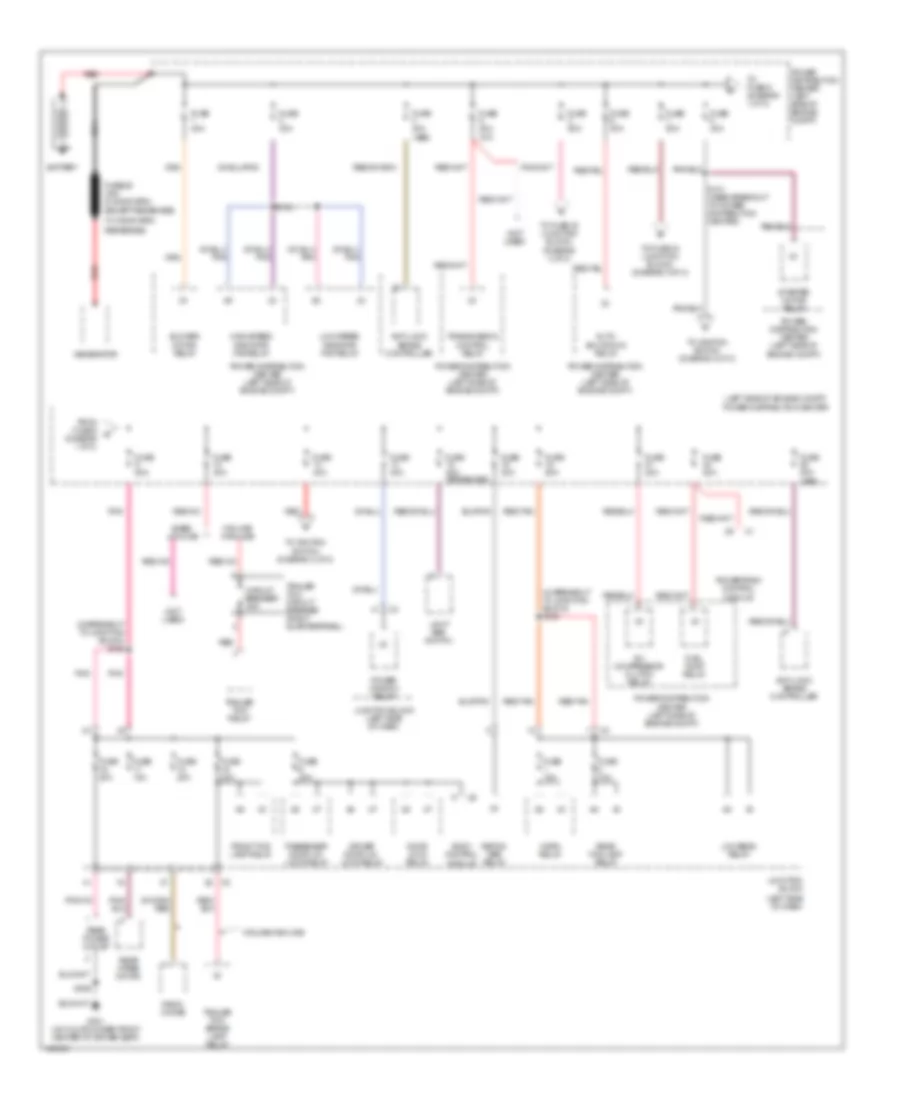 Power Distribution Wiring Diagram 1 of 3 for Jeep Liberty Limited 2004