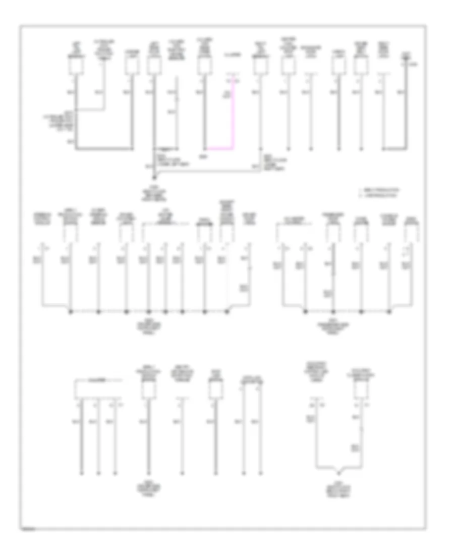 Ground Distribution Wiring Diagram 2 of 2 for Jeep Wrangler Rubicon 2007