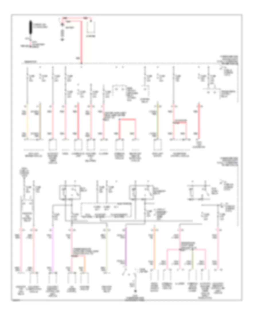 Power Distribution Wiring Diagram 1 of 2 for Jeep Wrangler Rubicon 2007