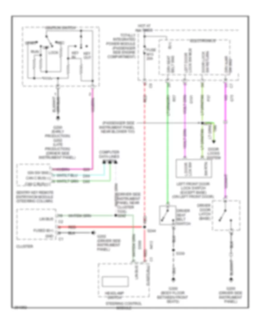 Warning Systems Wiring Diagram for Jeep Wrangler Rubicon 2007