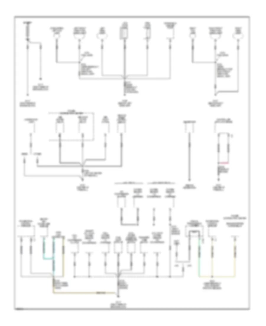 Ground Distribution Wiring Diagram 1 of 2 for Jeep Wrangler SE 2000