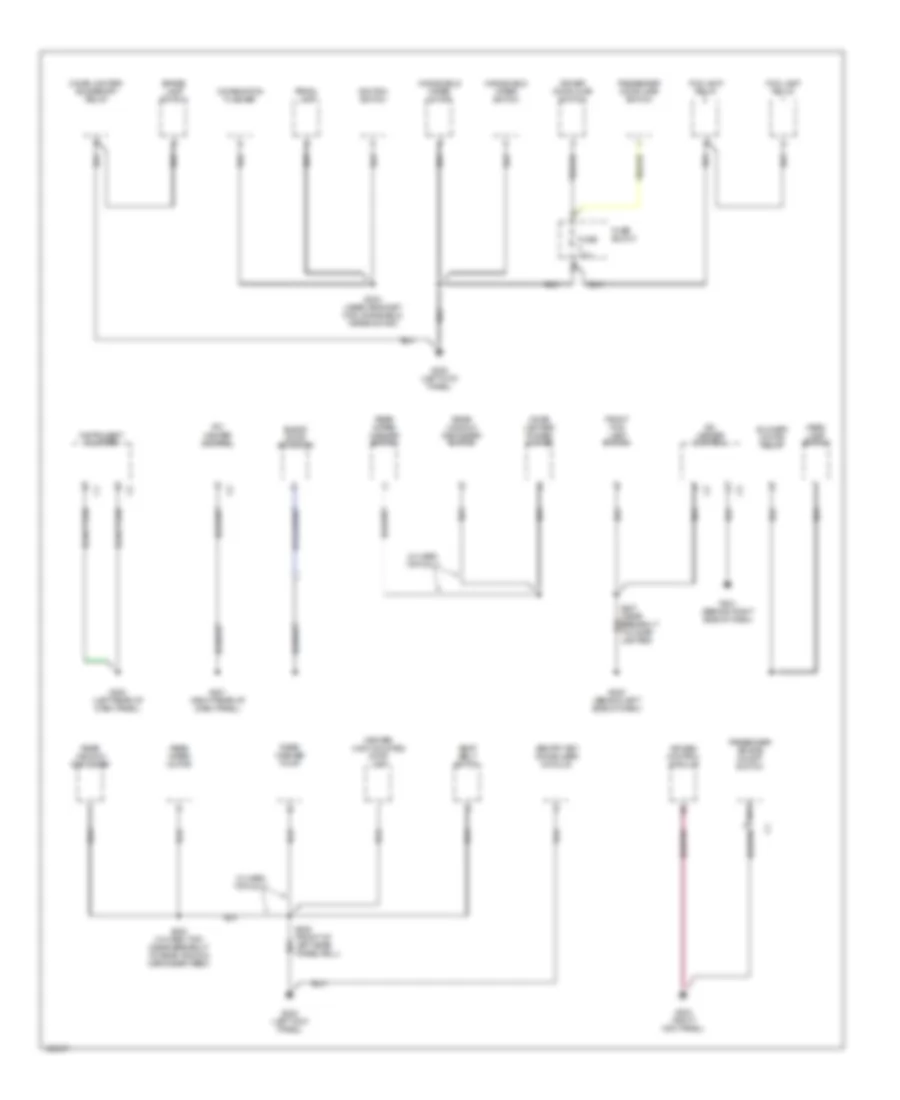 Ground Distribution Wiring Diagram (2 of 2) for Jeep Wrangler SE 2000