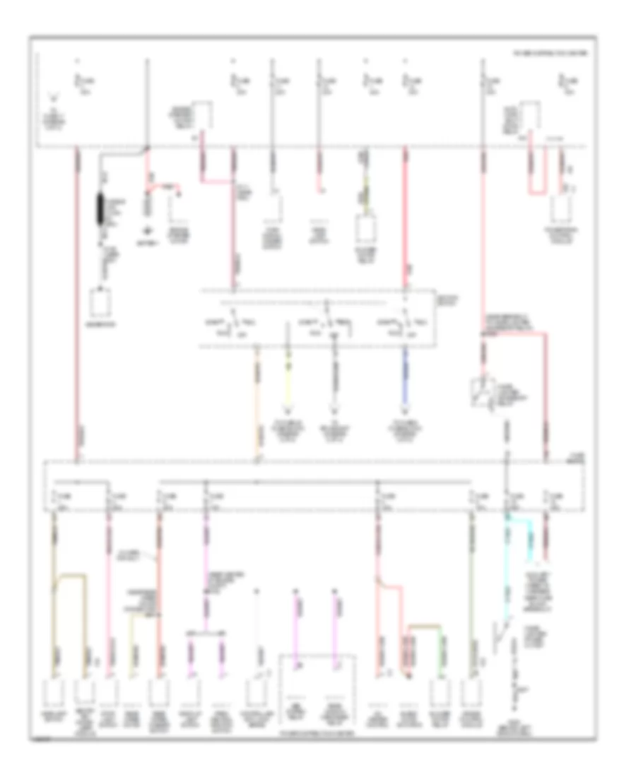 Power Distribution Wiring Diagram 1 of 2 for Jeep Wrangler SE 2000