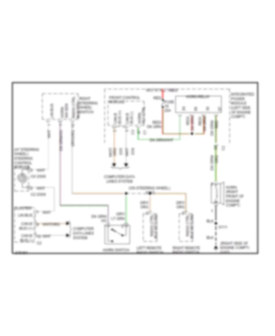 Horn Wiring Diagram for Jeep Grand Cherokee SRT 8 2010