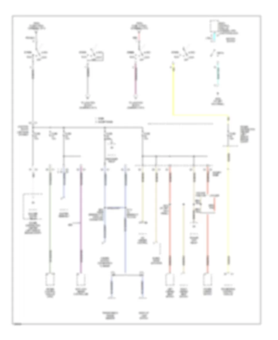 Power Distribution Wiring Diagram (2 of 3) for Jeep Liberty Renegade 2004