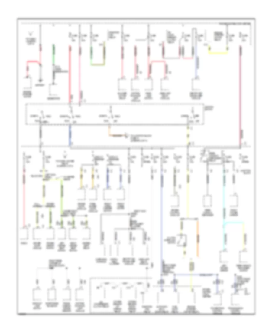 Power Distribution Wiring Diagram 1 of 3 for Jeep Cherokee Classic 2001
