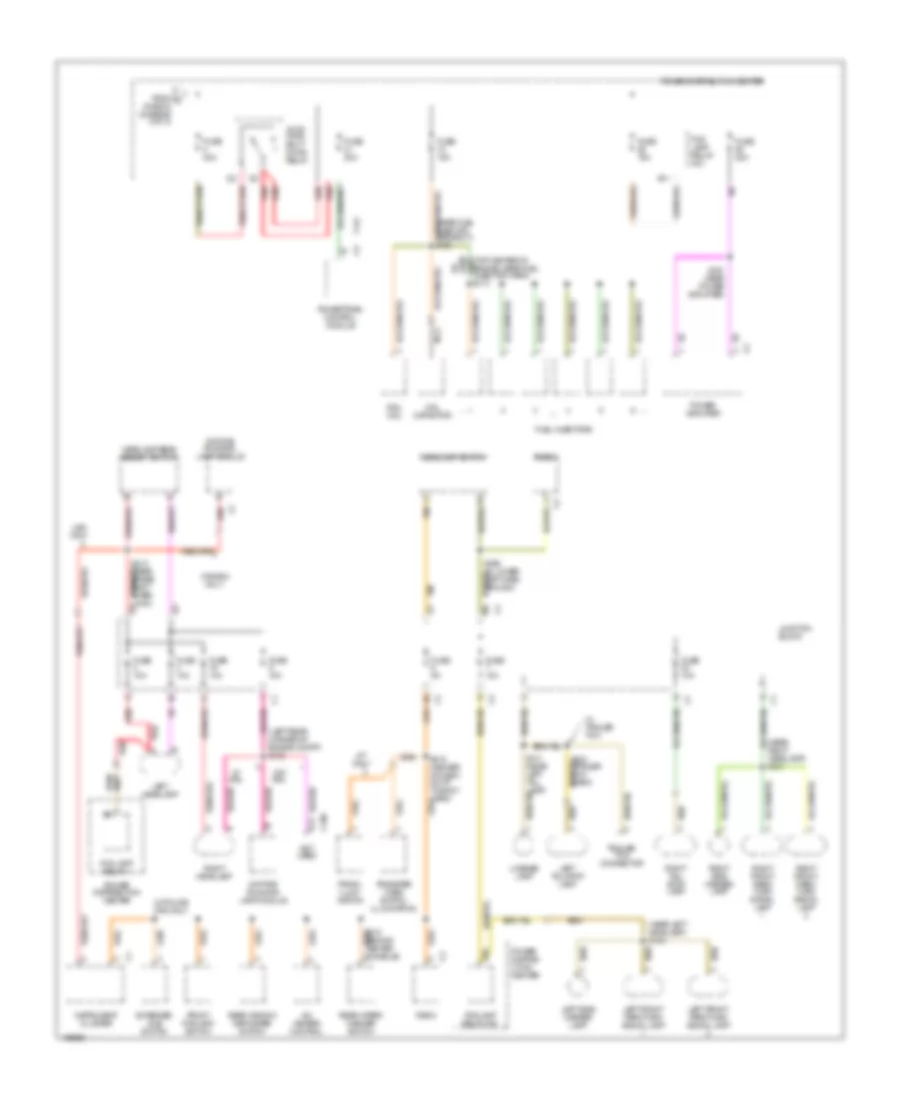 Power Distribution Wiring Diagram 3 of 3 for Jeep Cherokee Classic 2001