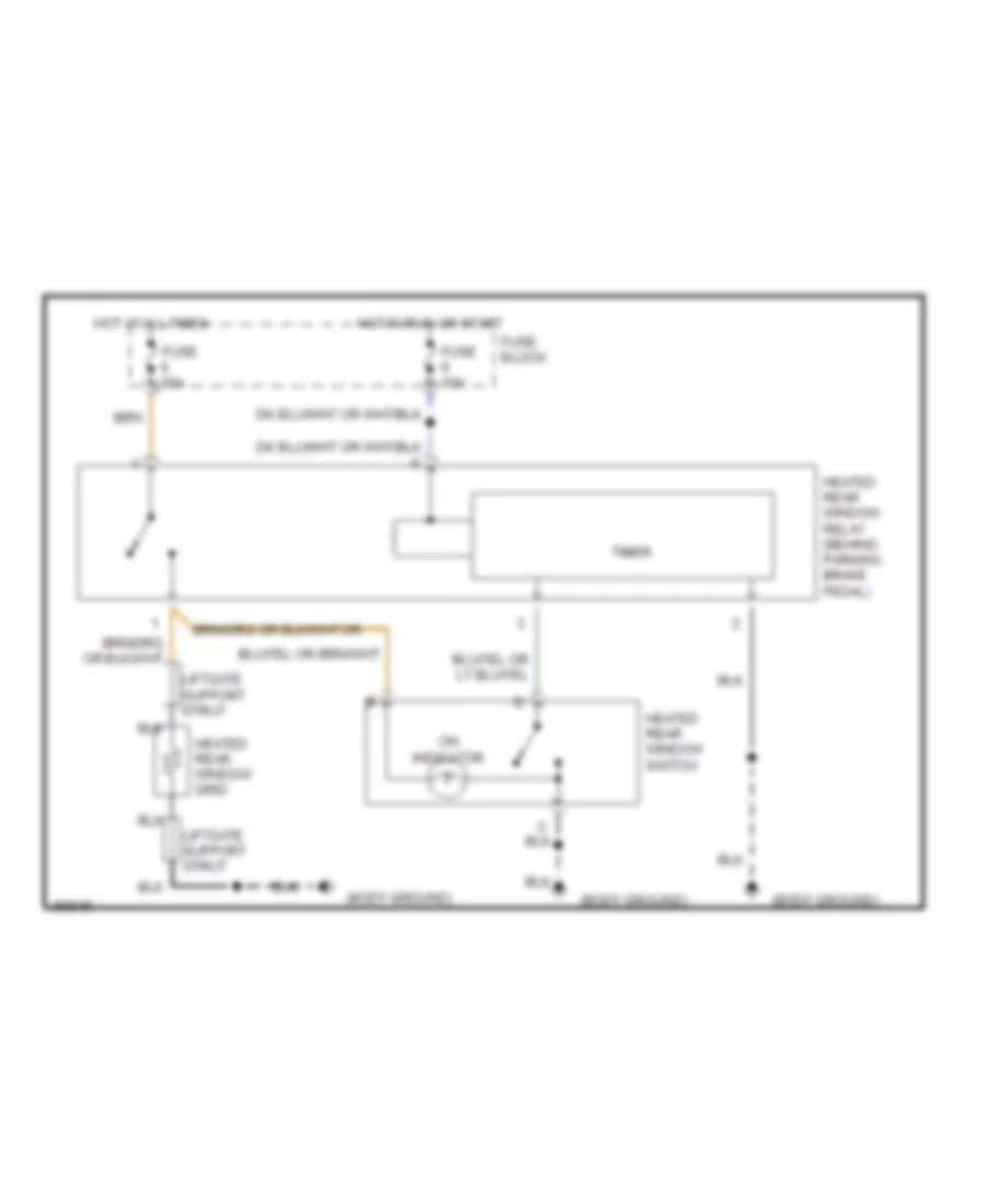 Defogger Wiring Diagram for Jeep Wrangler 1992